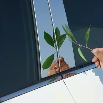 8Pcs кола стълб постове капак сребърен хром тапицерия за Toyota Camry 2018 2019 2020 2021 2022 прозорец врата колона декорация стикери