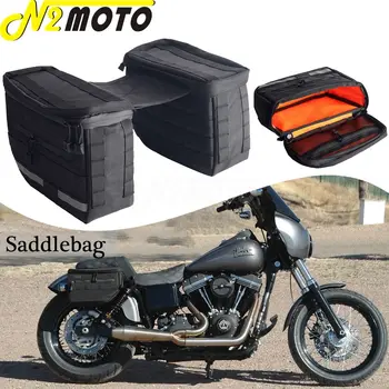 Essential Saddlebag For Harley Dyna Sportster XL 883 1200 Softail Fat Bob Персонализирана класическа чанта за съхранение на бандитски клуб
