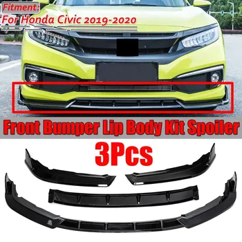 Honda Civic Lip Front Bumper Splitter Lip Splitters Diffuser Lip Protector Spoiler Cover Trim For Honda Civic 2019-2020 Body Kit