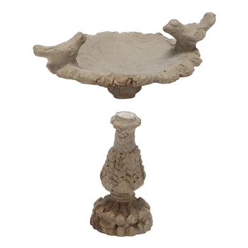 1:12 Мащаб Dollhouse миниатюрни смола птица баня фонтан фея градински мебели аксесоари за дома декор орнаменти