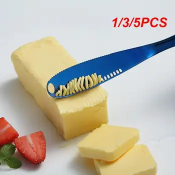 1/3/5PCS Масло нож дупки сирене десерт нож неръждаема стомана конфитюр нож прибори за хранене тост избършете крема хляб сирене Кътър кухня