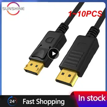  1 ~ 10PCS Displayport кабел мъжки към мъжки 4K DP 1.4 дисплей порт кабел адаптер за аудио видео компютър лаптоп TV проектор 1m / 1.8m