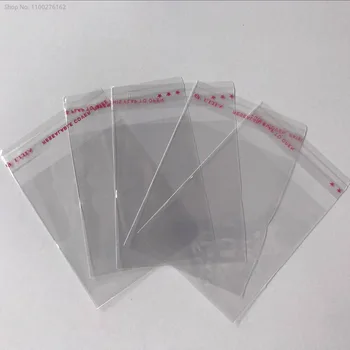 1000pcs виолончело чанти самостоятелно запечатване ясно прозрачни Opp чанти самозалепващи малка пластмасова торбичка за бижута торбичка подаръци опаковане чанта