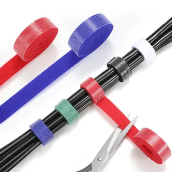 100cm Eleasable кабелни връзки пластмаси закрепване за многократна употреба кабелна превръзка презрамки найлон обвивка цип пакет превръзка вратовръзка
