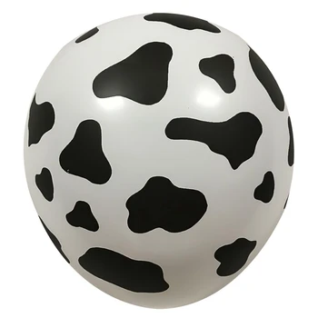 10pcs Черно бяла крава печат латекс балони 12 инча селскостопански животни декорация балони тема рожден ден парти доставки деца подарък