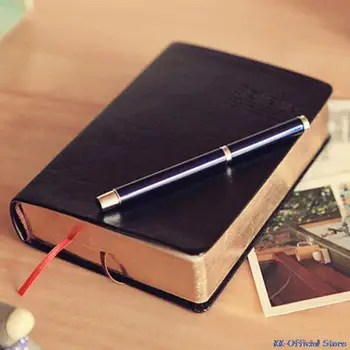 12x17cm 230 листа черна корица Библейска книга Писание Фотоалбум Бебешки дневник тетрадка 5см Дебела вяра Златен ръб Бяла хартия