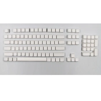 134PCS Keycaps XDA PBT Бели клавиши за механична клавиатура Минималистични празни клавиши