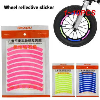 1~10PCS Два стила Велосипед отразяващи стикери Стикери за колела Светлоотразителни ленти за безопасност Стикери за колела за деца