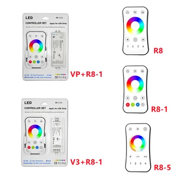 2.4GHZ RF Touch Wireless RGB / RGBW LED лента контролер 4 зона 4A * 3CH 3 канално затъмняване за RGB / RGBW / RGB + CCT LED лента или модули