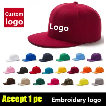 2023 Модна бродерия лого Персонализиране на лого Мъжки бейзболни шапки Дамски Snapback Flat-Brimmed шапка Спортни хип-хоп шапки