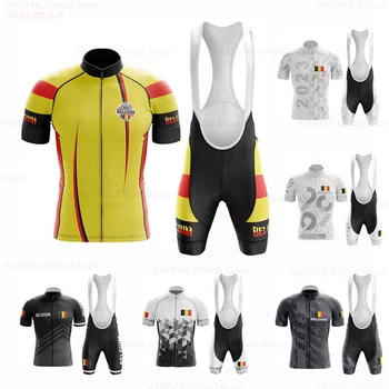 2023 Национален отбор на Белгия Колоездачно джърси Комплект летни велосипедни дрехи Пътни велосипедни ризи Костюм Шорти за велосипеди MTB Ropa Maillot