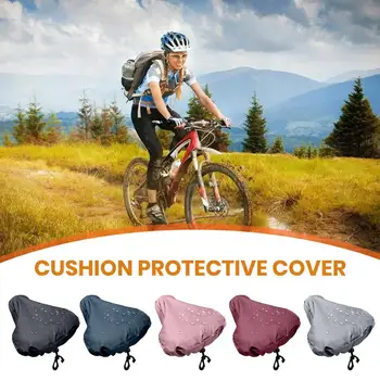 2Pcs Калъфи за седалки за велосипеди с шнур мека възглавница Водоустойчив UV устойчив велосипед седалка седло протектор Аксесоари за велосипеди