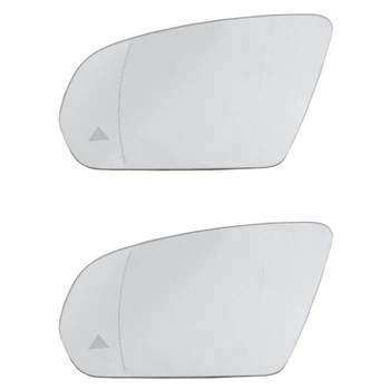 2X ляво странично крило огледало за обратно виждане стъкло сляпо петно отопляемо за Benz C, E, S, GLC Class W205 W222 W213 X253 2013-2021
