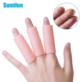 2бр Sumifun силиконови ръкави за пръсти Cover палеца пръст защита ръка екзема крекинг царевица ранени грижи протектори масаж C15