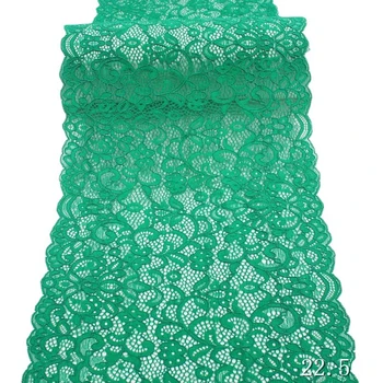 33Yards Зелени флорални бродирани участък еластична дантела подстригване за шиене бельо бельо сутиен рокля суини декор DIY