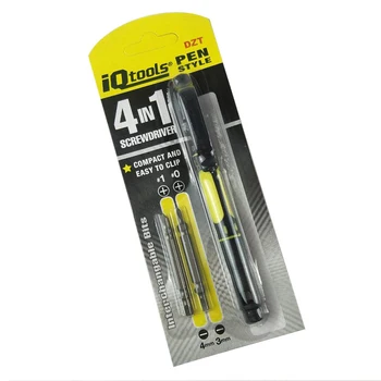3pcs писалка форма многофункционална отвертка комбинация джоб мини инструменти 4 в 1 двойно въртене прецизен комплект