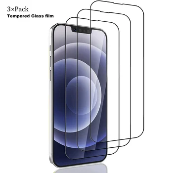 3×Pack Fit iPhone 13 Pro филм, пълно покритие закалено стъкло филм защита за iPhone 13 Pro MAX екран протектор 13 Mini 5.4