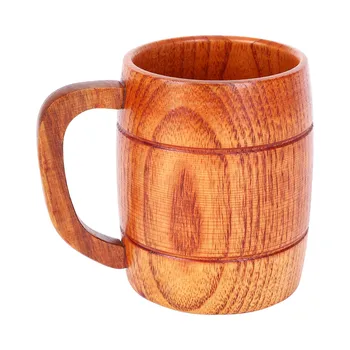 400Ml класически стил естествено дърво чаша дървени бирени чаши пиене за парти новост подаръци екологично чисти