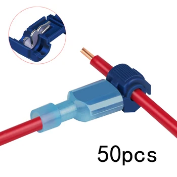  50Pcs (25set) Бързи електрически кабелни конектори Водоустойчив електрически конектор Snap Splice Lock Wire Terminal Кримпване тел конектор