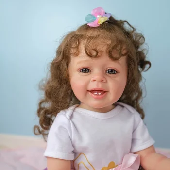 55CM Yannik цялото тяло силикон прероден бебе момиче Real Touch гъвкава преродена кукла с Genesis Paint многослойна арт кукла