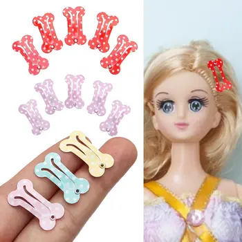 5Pcs мини играчки DIY с точки кукла аксесоари Pet фиба щипка за коса Шапки декоративни