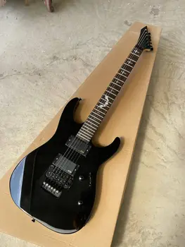 6 струни електрическа китара с черен хардуер, Rosewood Fretboard, специална инкрустация, оферта персонализирани