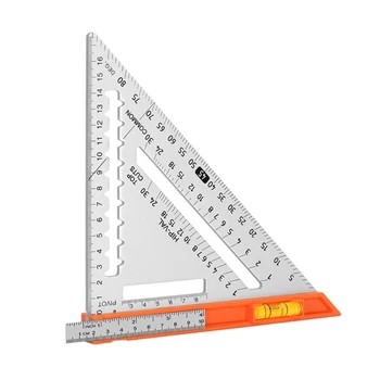 8inch Рафтър Квадратна линийка Линийка Дърводелец Квадратен рафтър Инструмент за измерване Инструмент за дървообработване