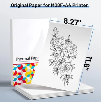 A4 хартия US-писмо размер термочувствителна хартия печат хартия за термичен принтер преносим A4 принтер Phomemo M08F P831