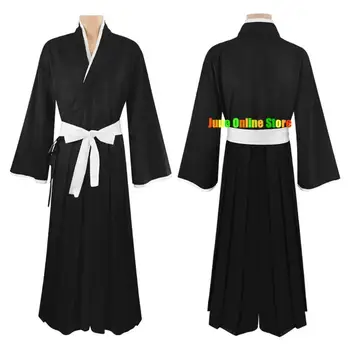 Aime Bleach: Хилядолетна кървава война Куросаки Ичиго Кучики Рукия Абарай Ренджи Косплей костюм Черна униформа Японско кимоно