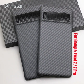 Amstar Real Carbon Fiber телефон случай за Google Pixel 7 6 Pro 6a премия арамидни влакна ултра-тънки бизнес пиксел 7 Pro калъфи