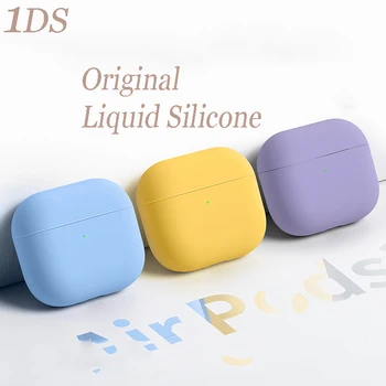 ATS Течен силиконов калъф за Apple Airpods 3 2021 Удароустойчив калъф за слушалки за Airpods3 Air Pods 3 Защитна кутия
