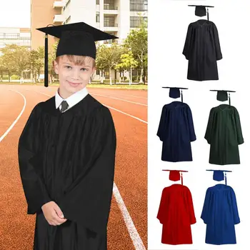 Cap и рокля 2023 Матово дипломиране рокля капачка комплект униформи дипломиране халат за гимназията старши & колеж церемония