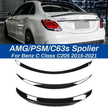 Carbon Fiber Boot Rear Trunk Spoiler For Mercedes Benz C Class Sedan W205 2015-2021 Дефлектор C63s AMG PSM Style Gloss Black