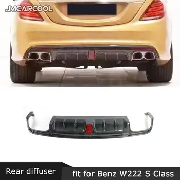Carbon Fiber задна броня дифузьор дифузьор разширение за Mercedes Benz S Class W222 S63 S65 AMG 2013-2017 B стил кола accessorise