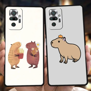 Cartoon Capybara калъф за телефон за Xiaomi Redmi Note 12 5G 10C 10 11 9 8 Pro Plus 9S 7 8T 9T 9A 8A 9C K50 K40 Gaming силиконов капак