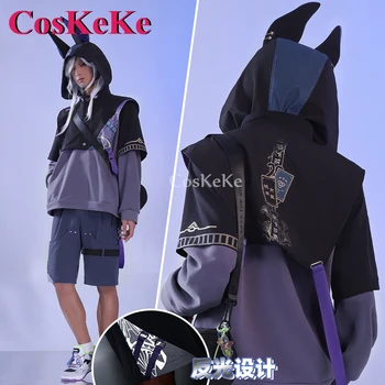CosKeKe Cyno Cosplay Game Genshin Impact Costume Fashion Handsome Animal Hoodie Daily Wear Halloween Party Role Play Clothing