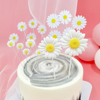 Daisy Cake Topper Multi Size Daisy Flower Balloons for Girl's Birthday Party Cake Decorations Wedding Cake Decor