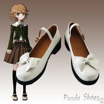 Danganronpa Fujisaki Chihiro Cosplay обувки аниме игра защото бели ботуши Dangan Ronpa косплей костюм реквизит обувки за Con Хелоуин