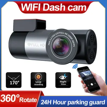 Dash Cam WIFI FULL HD 1080P Супер мини камера за кола DVR безжична нощна версия G-сензор за шофиране рекордер с мулти кънтри глас