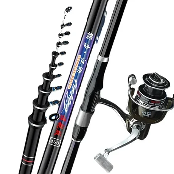 Diao De Shang-rock Fishing Rod Япония Внесена къса секция Carbon Ultra Light Ultra Soft Fishing Rod Комплект за морски риболов 3.9m-6.3m