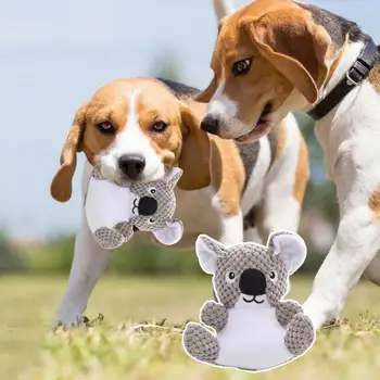 Durable куче играчка миещи се вдлъбнати изпъкнал плат за многократна употреба плюшени сив коала куче дъвчете играчка домашен любимец плюшени играчки почистване на зъбите