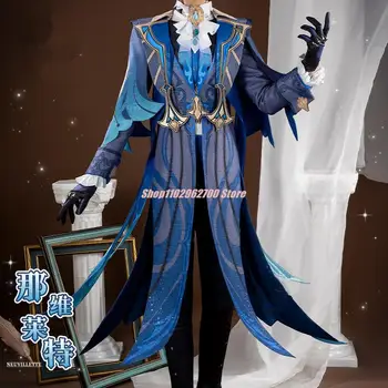 Genshin Impact Neuvillette съдия игра костюм красив джентри благороден косплей костюм Хелоуин парти ролева игра облекло мъжки аксесоар