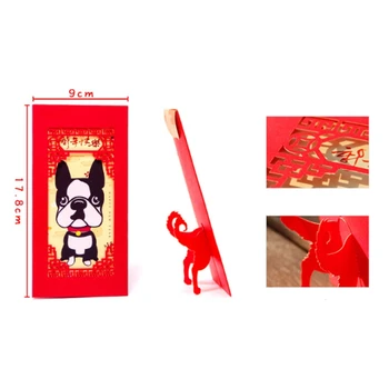 H55A 6pcs Hollow Out плик за попълване на пари Китайска традиция Hongbao подарък подарък