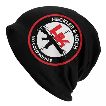 Heckler And Koch Bonnet Hat Knit Hat Men Women Fashion Unisex Adult HK Огнестрелни оръжия Зимни топли черепи Beanies Caps