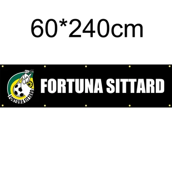Holland Fortuna Sittard Flag Black 60x240cm Декорация банер за дома и градината