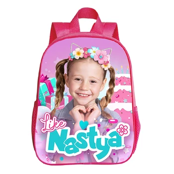 Like Nastya печат раници Малко дете розова чанта водоустойчива детска градина Boobag бебе момичета училище чанта деца сладък раница Mochila