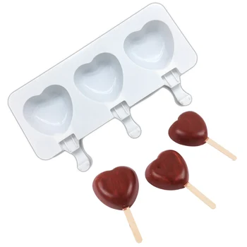 Living Heart силиконови Popsicle мухъл сладолед фондан торта декориране инструменти DIY шоколад инструменти за печене