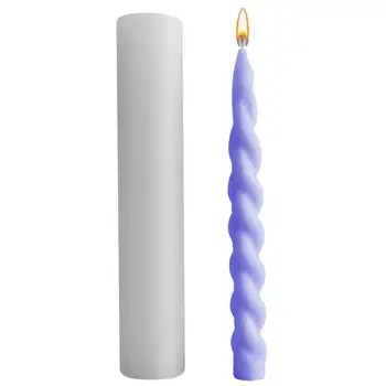 Long Candle Mold Twisted Candle Making Silicone Mold Home Decor Products Candle Arts For Cakes Chocolate Aromatherapy Candles
