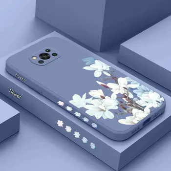 Magnolia Flower силиконов калъф за телефон за Xiaomi Poco M5 M4 Pro F4 X4 GT F4 GT X4 F3 X3 M3 X3 X3 NFC X2 X3 Pro C40 капак