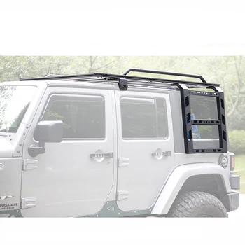Maiker алуминий за Jeep Wrangler JK кола покривни стелажи железопътен кош 4x4 топ багажник багажник багажник товарен превозвач & скоба